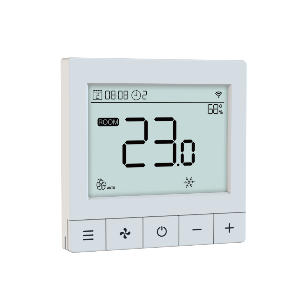 FT95: Large Button BACnet MS/TP Fan Coil Thermostat for Commercial HVAC