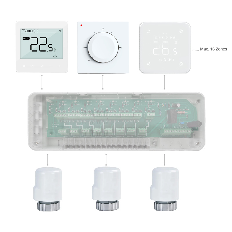 Modbus RS485 Heat Pump Wiring Centre 8 Channels Underfloor Heating